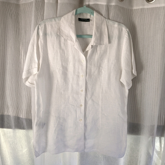 Ralph Lauren Tops - Ralph Lauren Linen Button Down T-Shirt